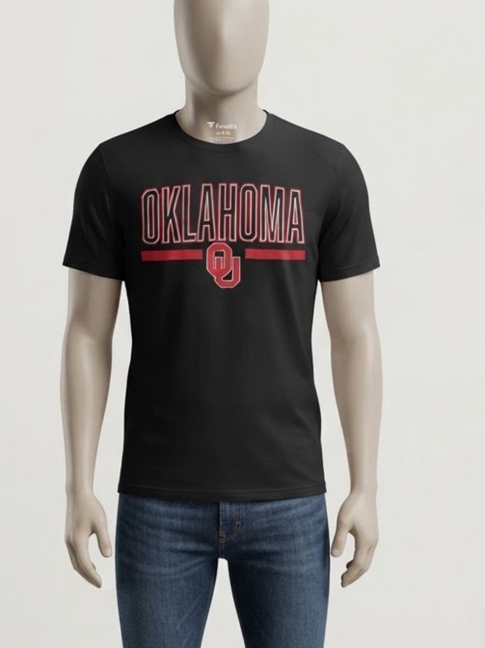 Fanatics Black Oklahoma University Graphic Tee with Red Logo